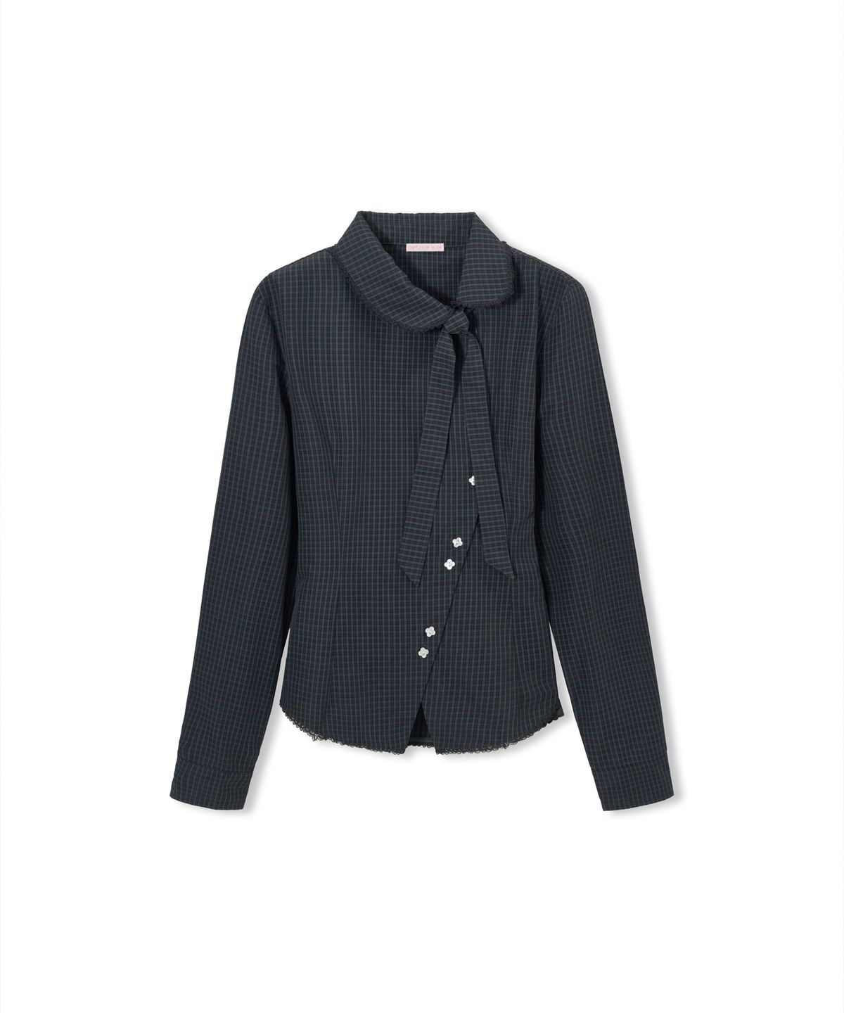 파퓸드로브(PARFUM DE LAUBE) Lucy Tie Blouse Check