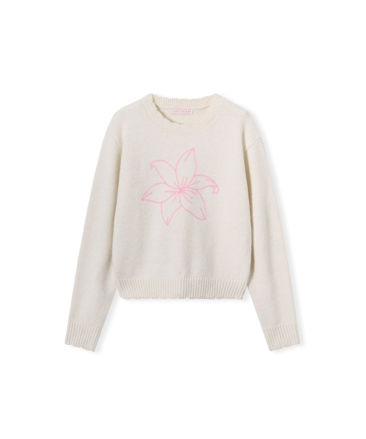 파퓸드로브(PARFUM DE LAUBE) Flora Hairy Knit Top Ivory