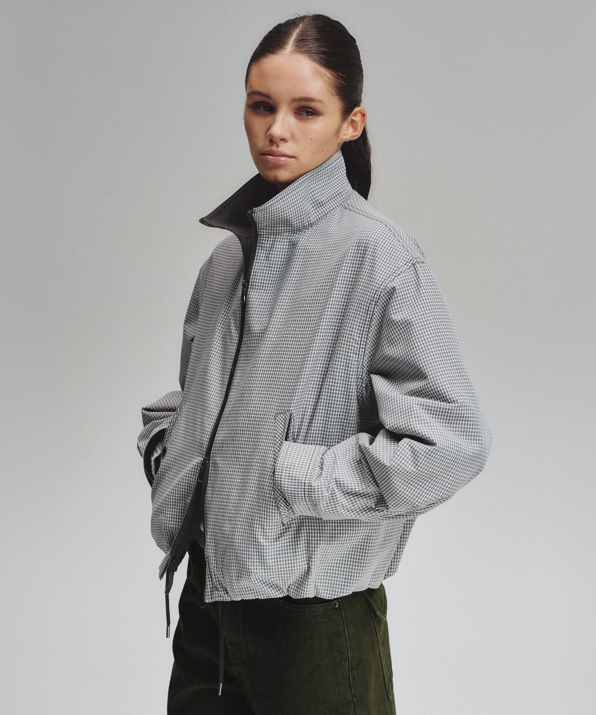 블루브릭(BLUEBRICK) Reversible blouson (charcoal)