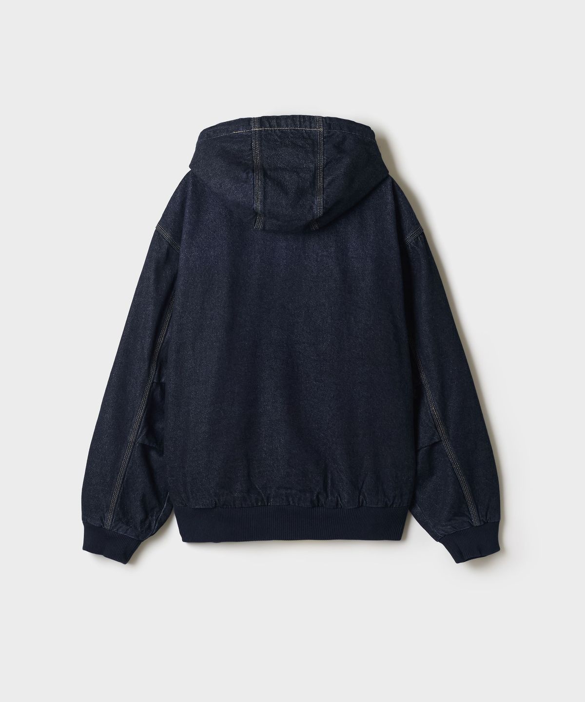 스파오(SPAO) 데님 후드 퀼팅 재킷_SPJEG4VC03