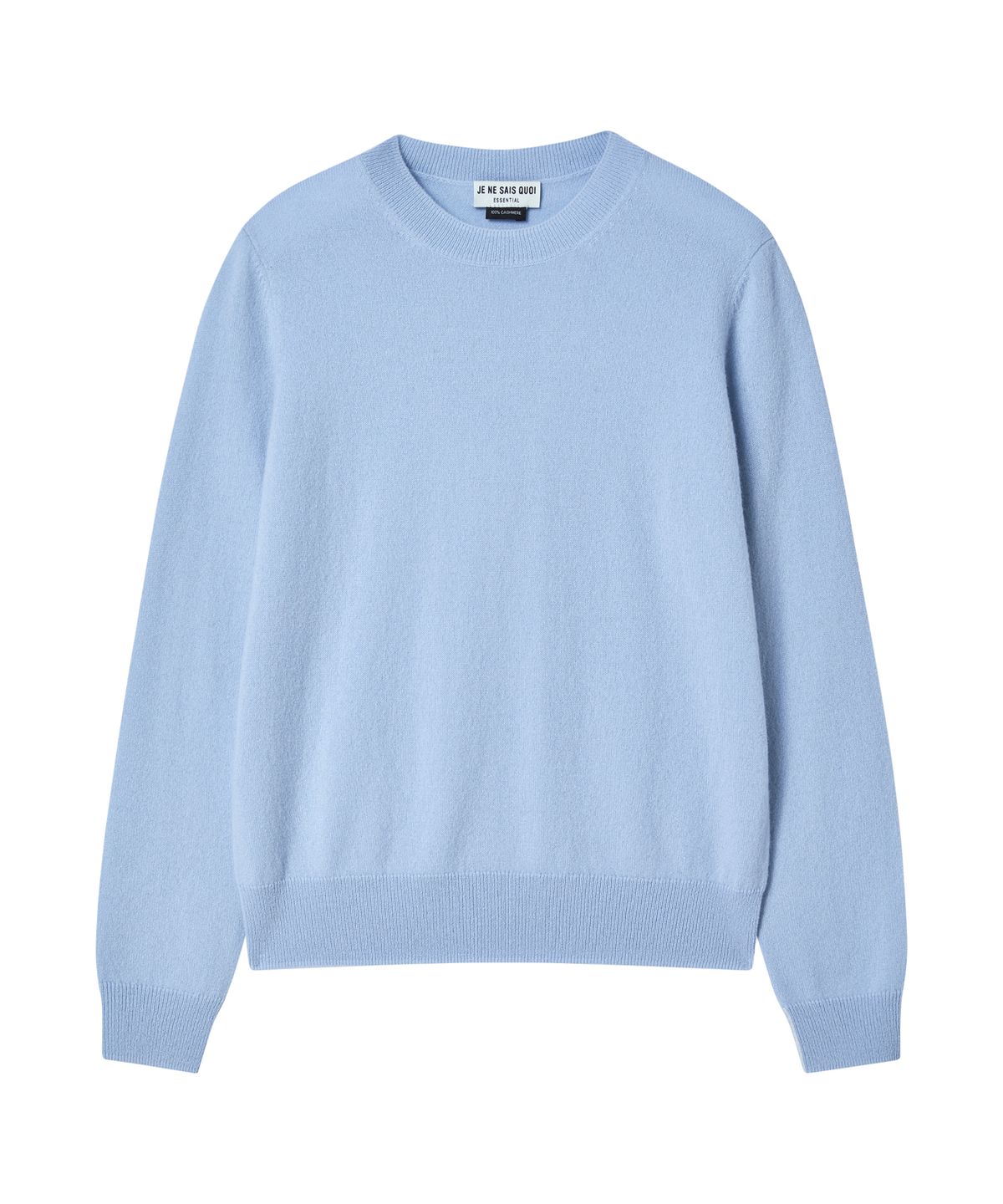 주느세콰(JE NE SAIS QUOI) [100 cashmere] 에센셜 크루넥 캐시미어 니트_베이비블루