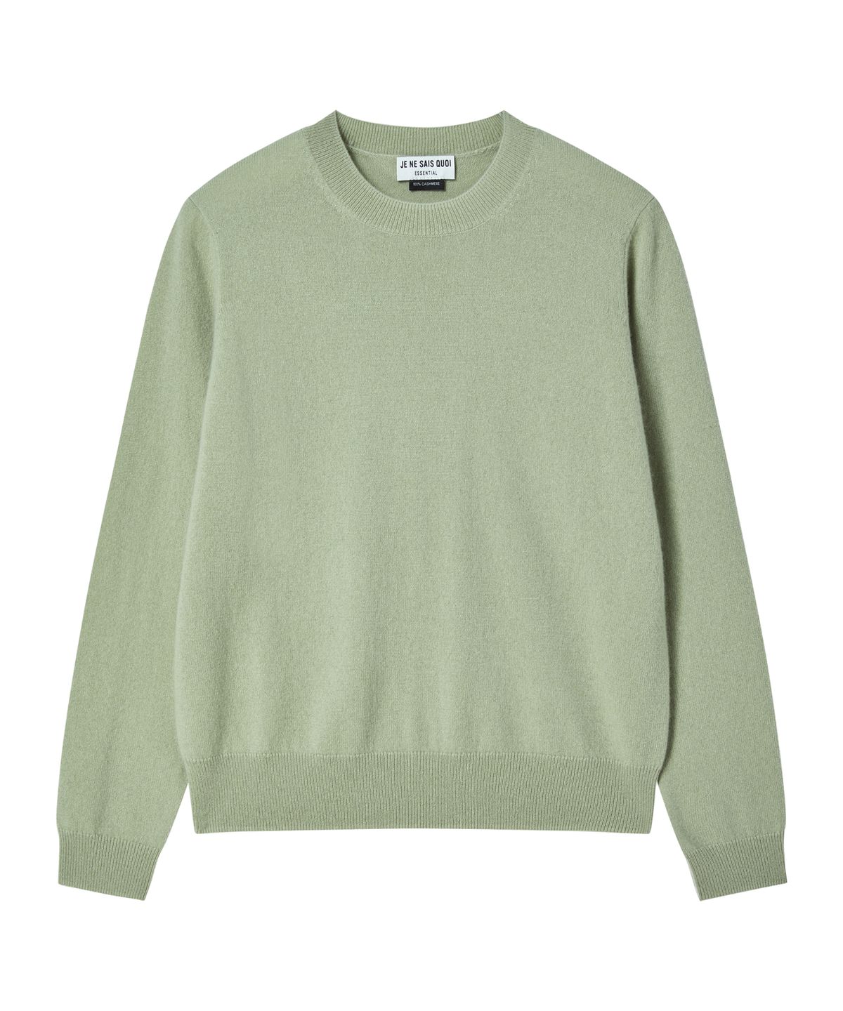주느세콰(JE NE SAIS QUOI) [100 cashmere] 에센셜 크루넥 캐시미어 니트_세이지그린