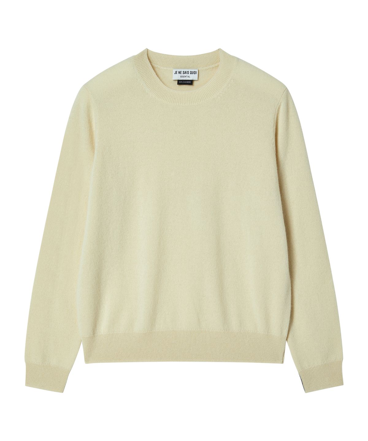 주느세콰(JE NE SAIS QUOI) [100 cashmere] 에센셜 크루넥 캐시미어 니트_버터