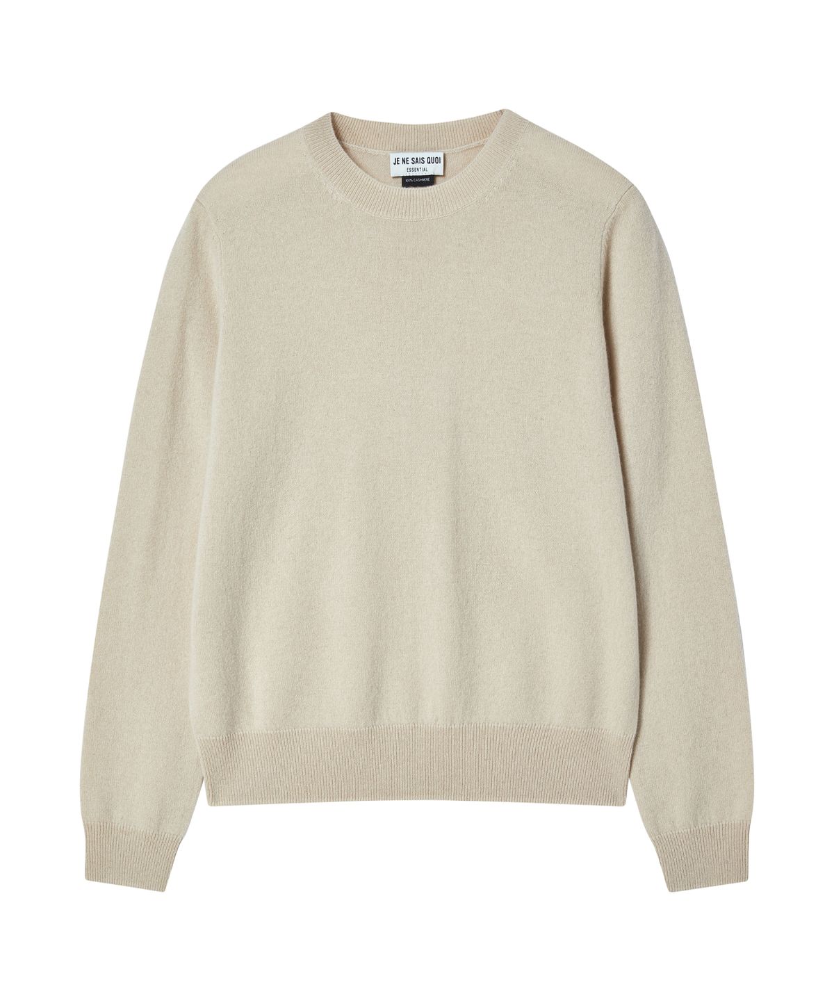 주느세콰(JE NE SAIS QUOI) [100 cashmere] 에센셜 크루넥 캐시미어 니트_라이트베이지