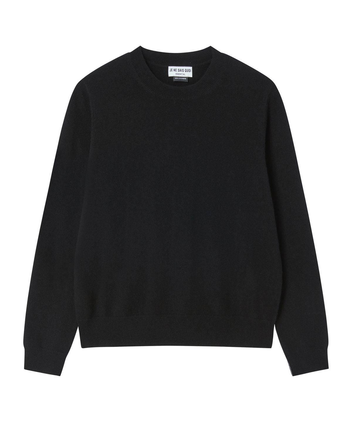 주느세콰(JE NE SAIS QUOI) [100 cashmere] 에센셜 크루넥 캐시미어 니트_블랙