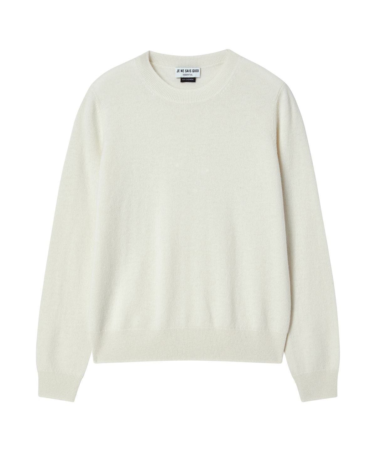 주느세콰(JE NE SAIS QUOI) [100 cashmere] 에센셜 크루넥 캐시미어 니트_아이보리