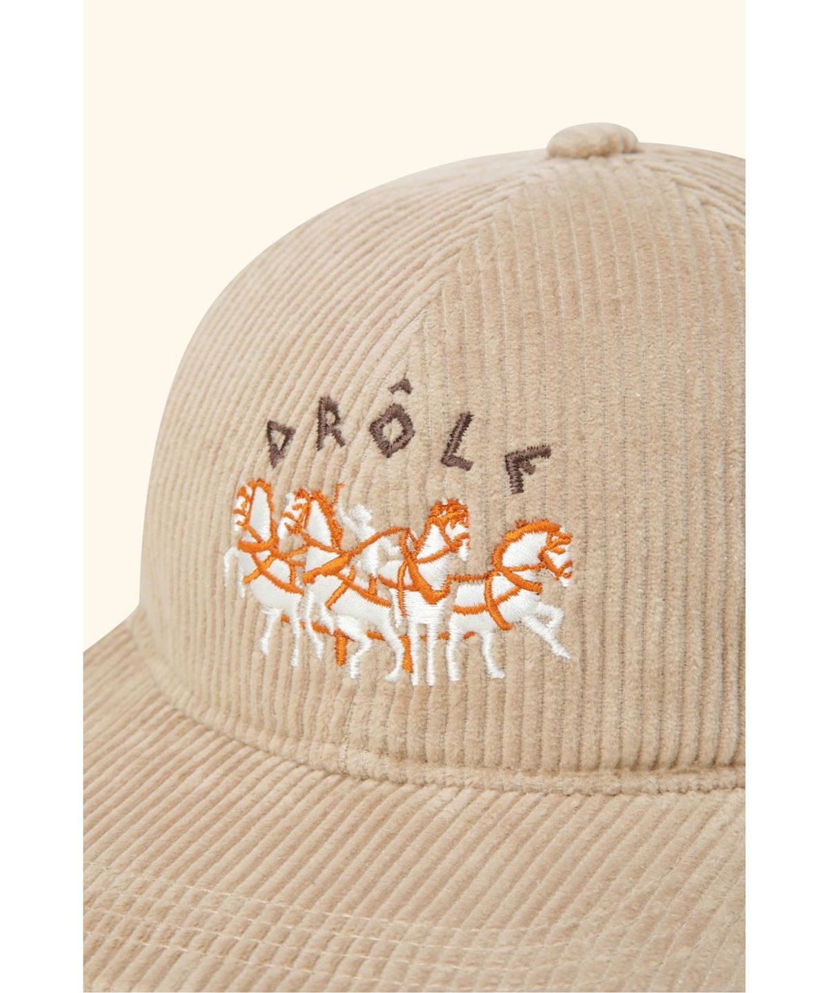 드롤드무슈(DROLE DE MONSIEUR) Flat Drole Horses Embroidery Cap D4RAW26114BEX