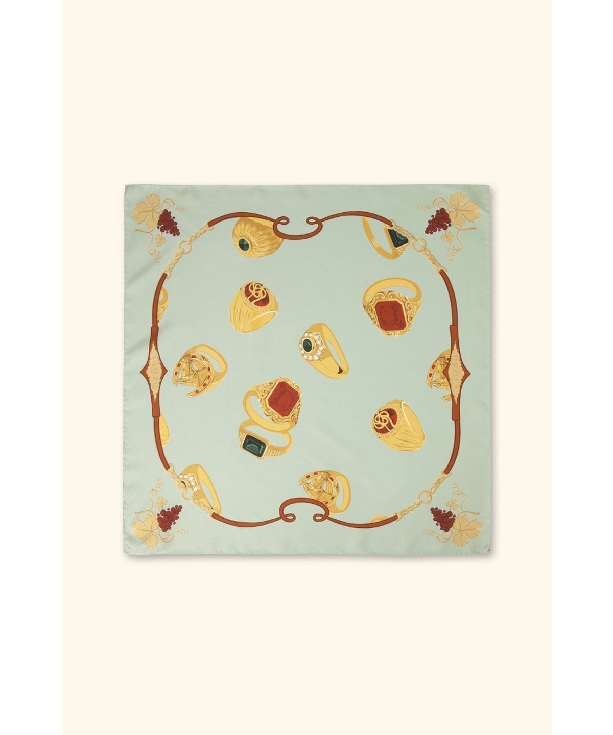 드롤드무슈(DROLE DE MONSIEUR) Bandana print rings silk D4AJW26105GRL