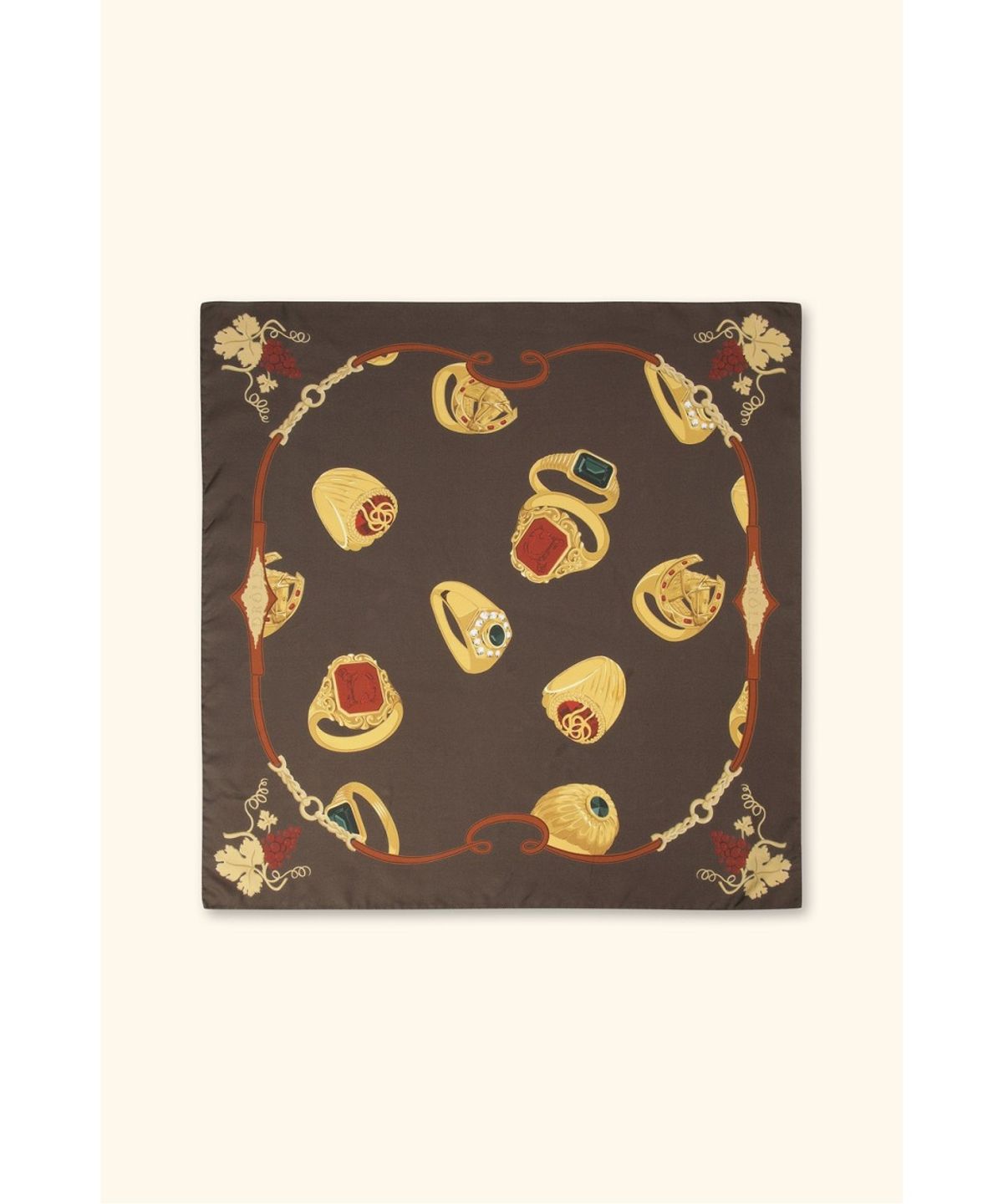 드롤드무슈(DROLE DE MONSIEUR) Bandana print rings silk D4AJW26105BRX