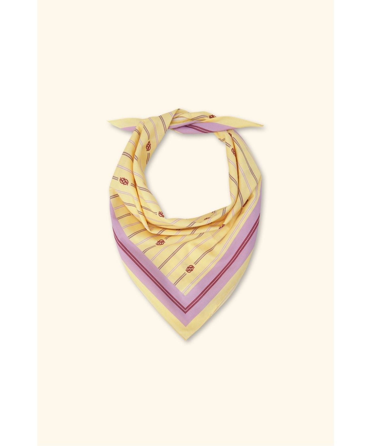드롤드무슈(DROLE DE MONSIEUR) Bandana monogram stripes print D4AJW26102YEX