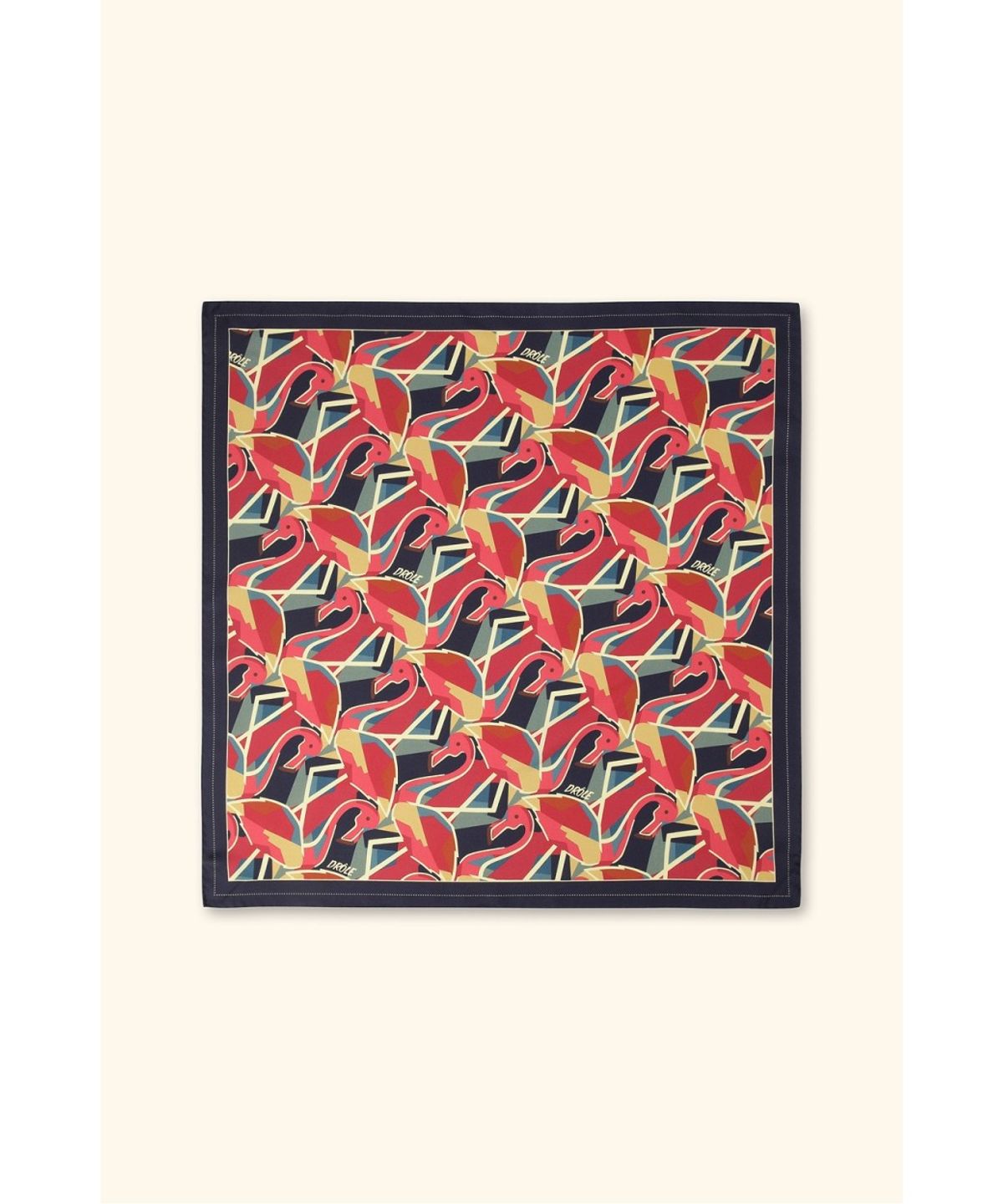 드롤드무슈(DROLE DE MONSIEUR) Bandana print Flamingo silk D4AJW26104OTX