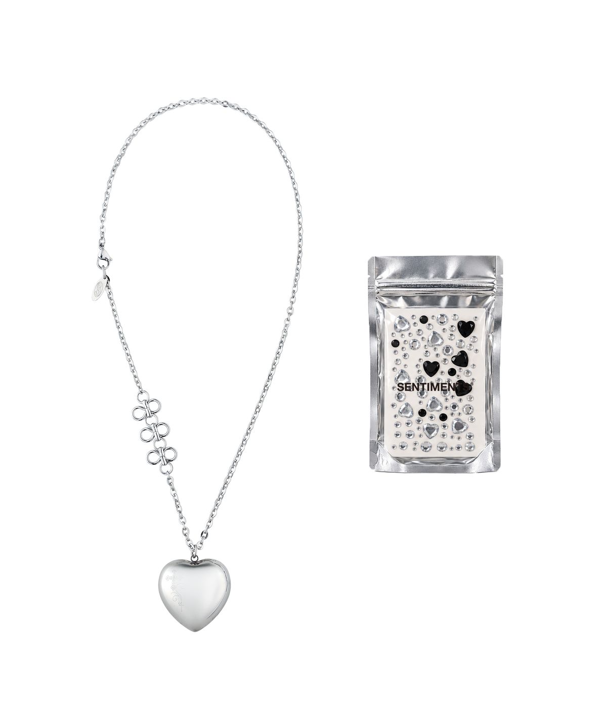 센티멍(SENTIMENTS) [무신사 단독] NO.821 [SILVER] DIY NECKLACE + GEM STICKER 8SET