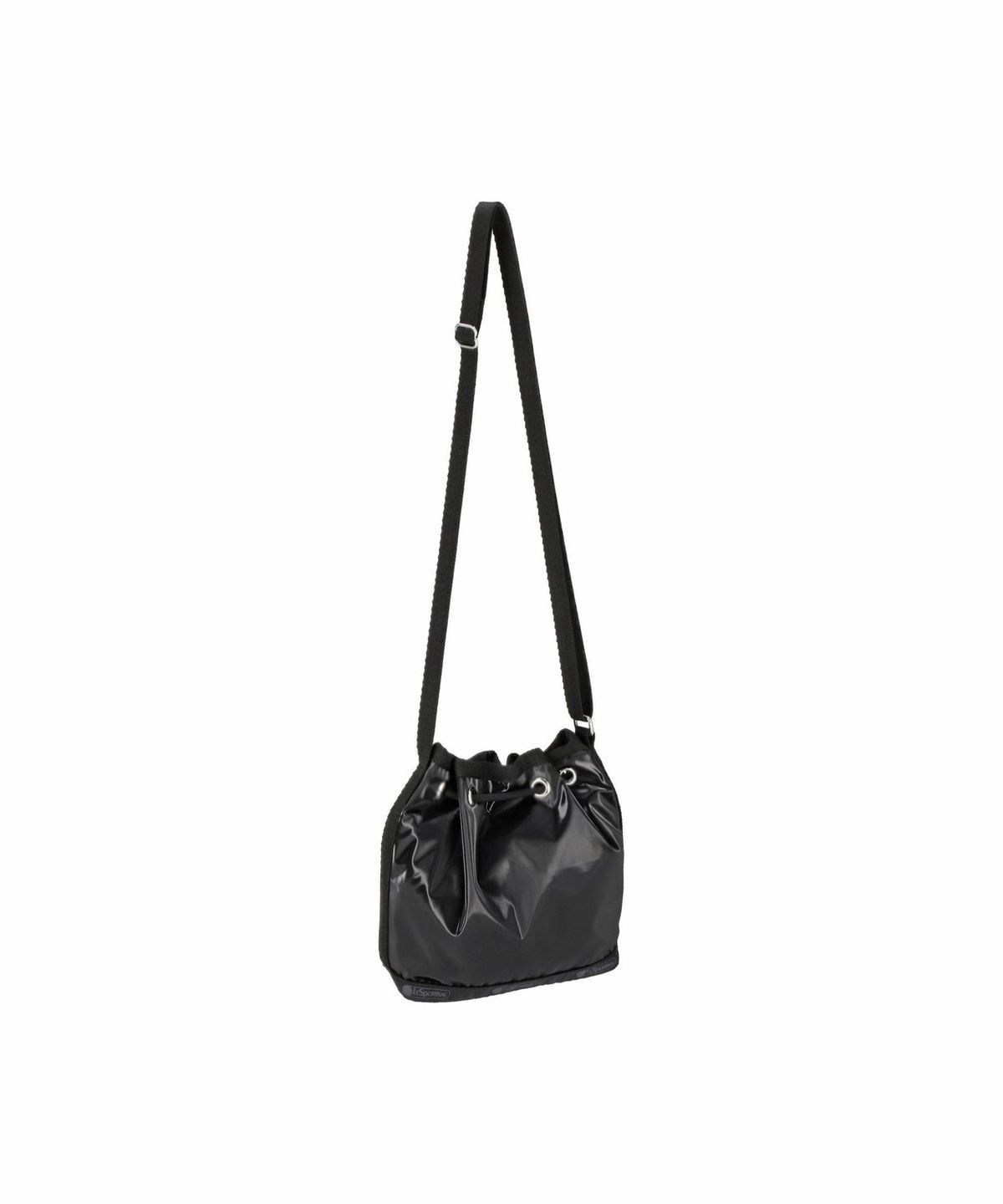 레스포색(LESPORTSAC) 블랙 샤인 마이크로 드로우스트링 백 [2969.M135]