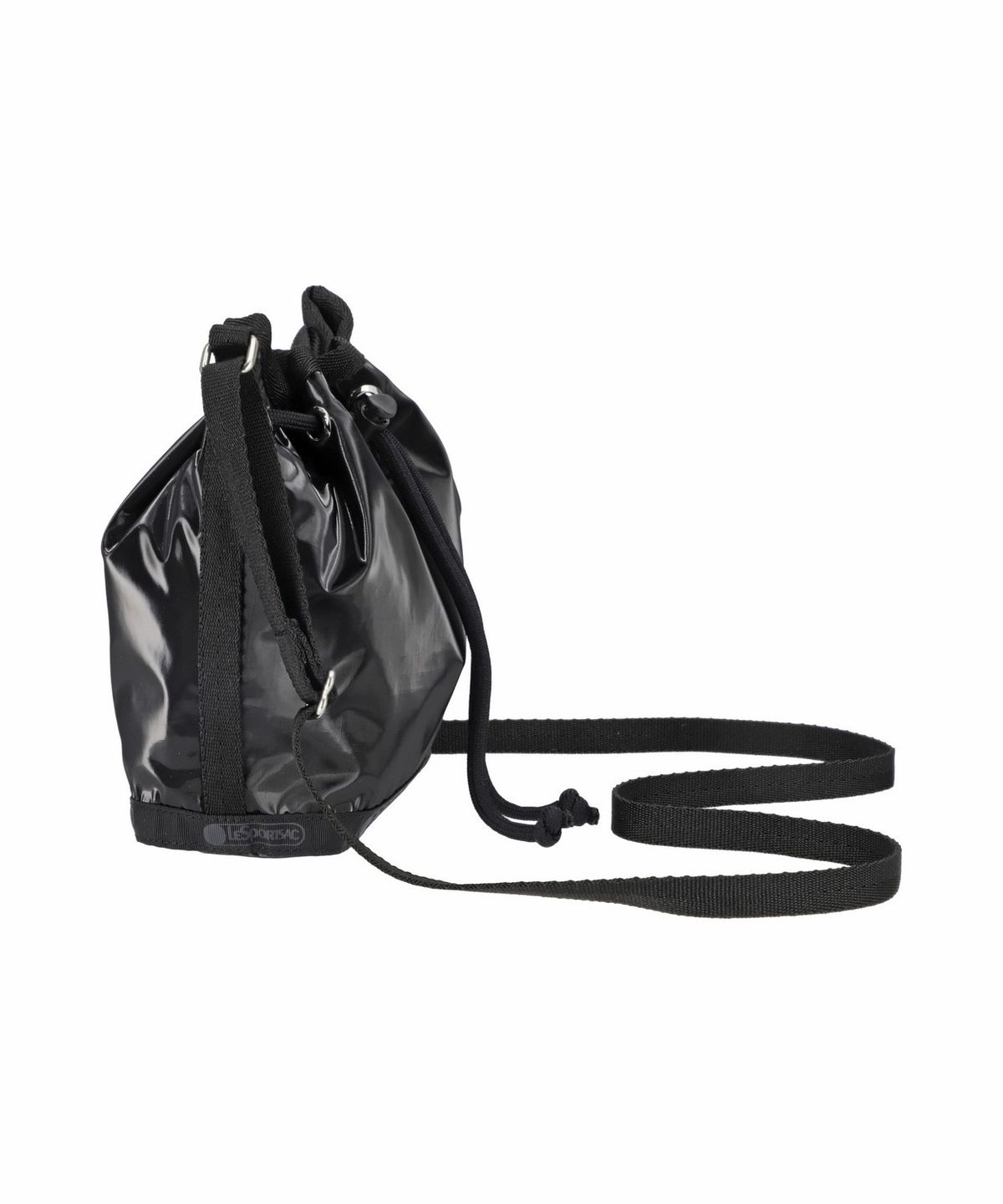 레스포색(LESPORTSAC) 블랙 샤인 마이크로 드로우스트링 백 [2969.M135]