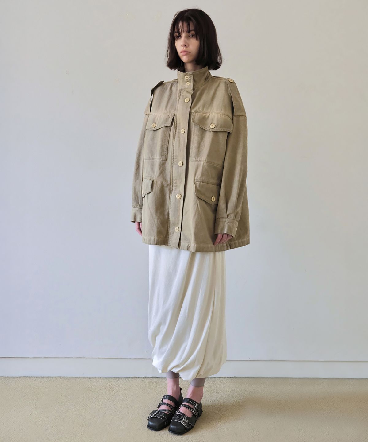 더블유케이엔디 프로젝트(WKND PROJECT) DIRTY WASHED FIELD JACKET (BEIGE)