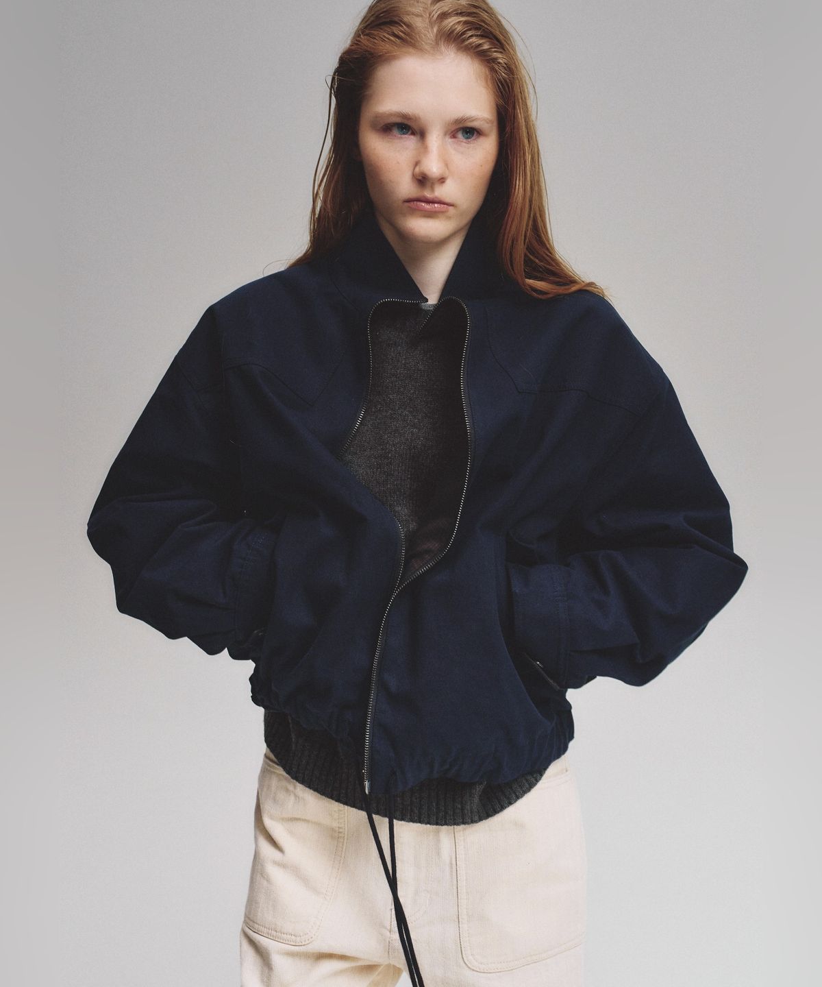 블루브릭(BLUEBRICK) Reversible blouson (navy)