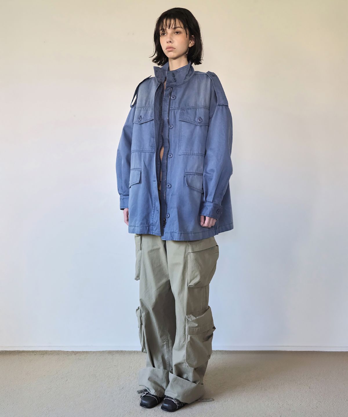 더블유케이엔디 프로젝트(WKND PROJECT) FADED FIELD JACKET (BLUE)