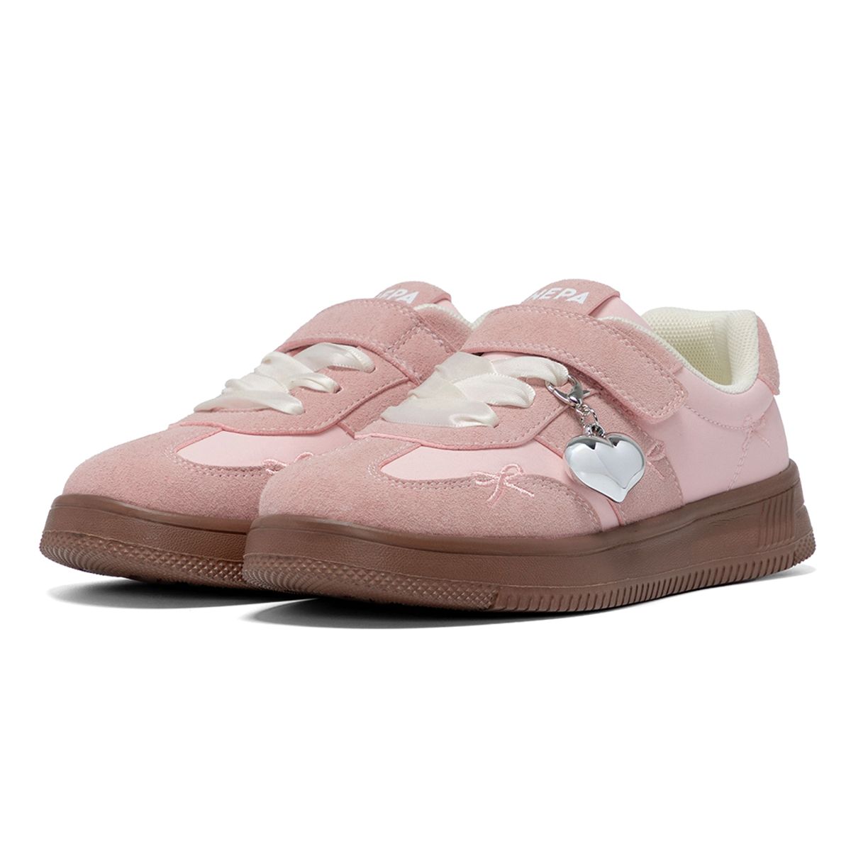 네파 키즈 악세서리(NEPAKIDS ACC) 에스텔 신꾸 하트참 스트랩 운동화 핑크 NE6FW02PNK