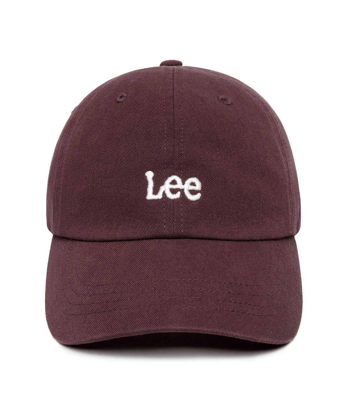 리(LEE) 스몰 트위치 로고 코튼 볼캡 버건디