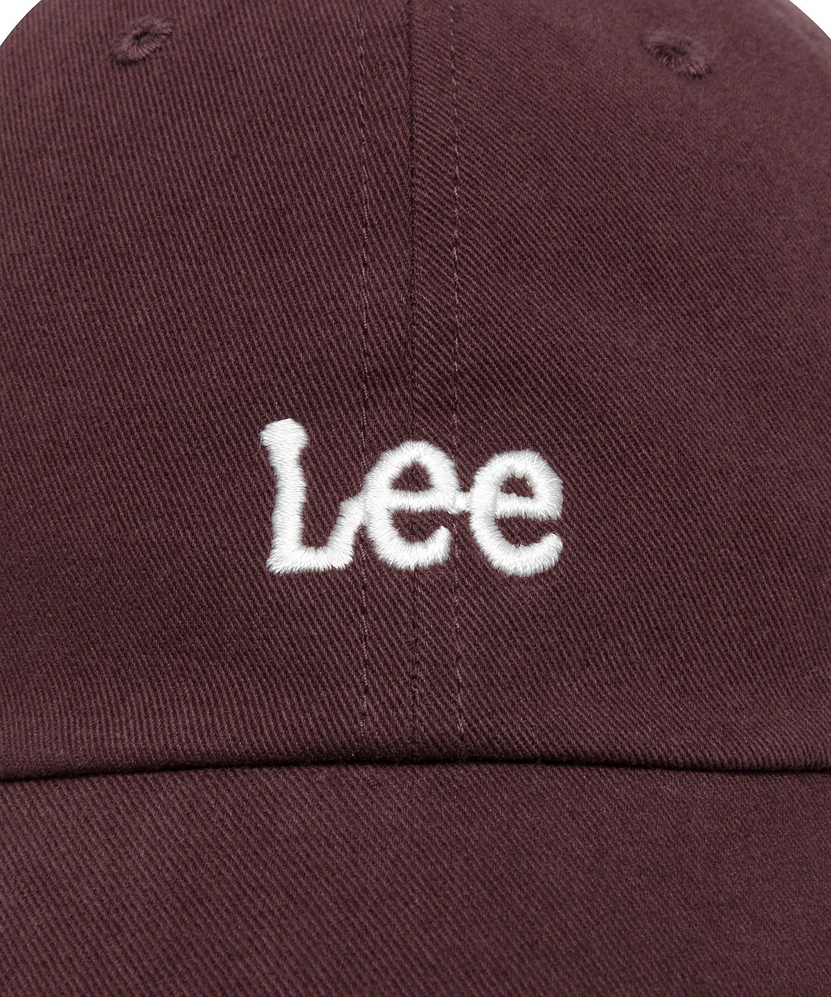 리(LEE) 스몰 트위치 로고 코튼 볼캡 버건디