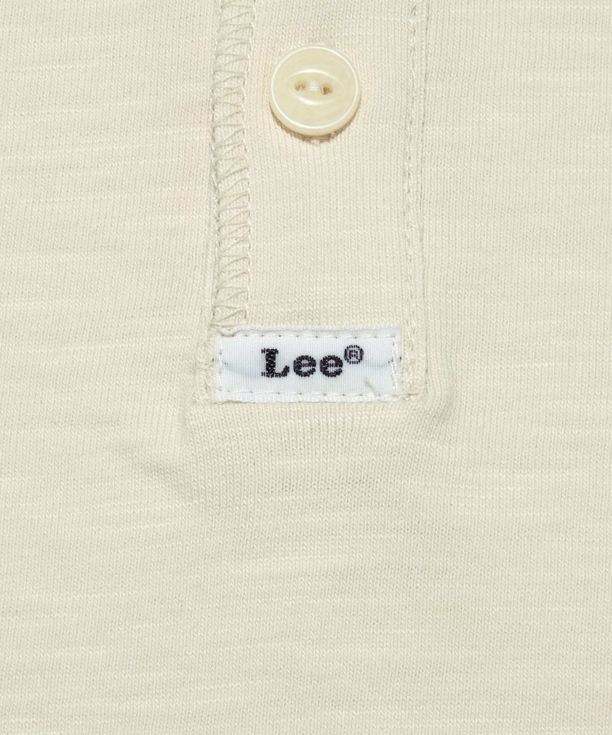 리(LEE) 헨리넥 슬럽 긴팔 티셔츠 아이보리
