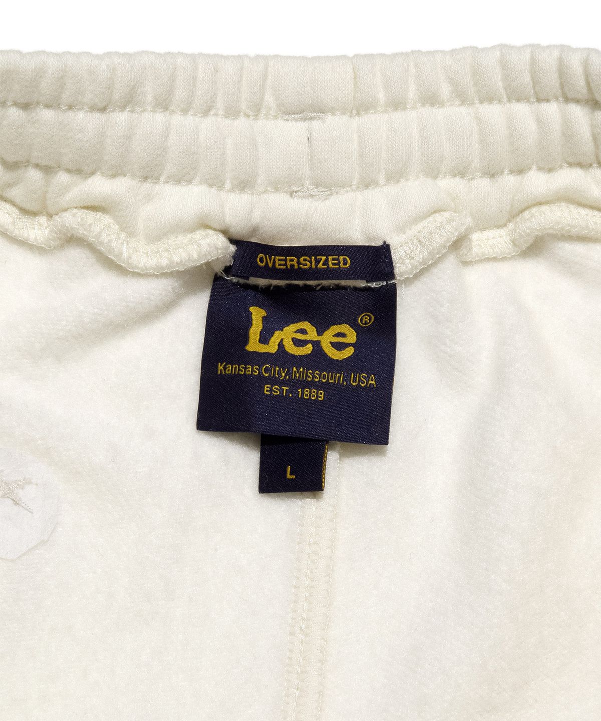 리(LEE) 오버사이즈드 기모 스웻 팬츠 크림