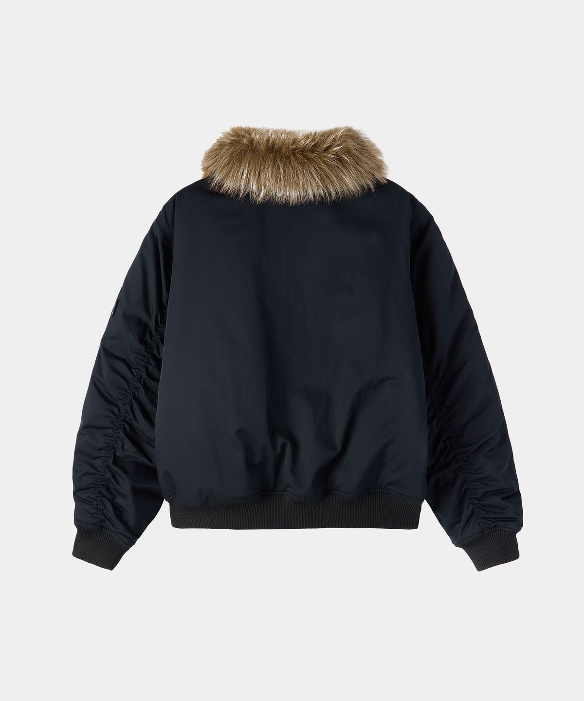 메종미네드(MAISON MINED) HIGH NECK FUR BOMBER NAVY