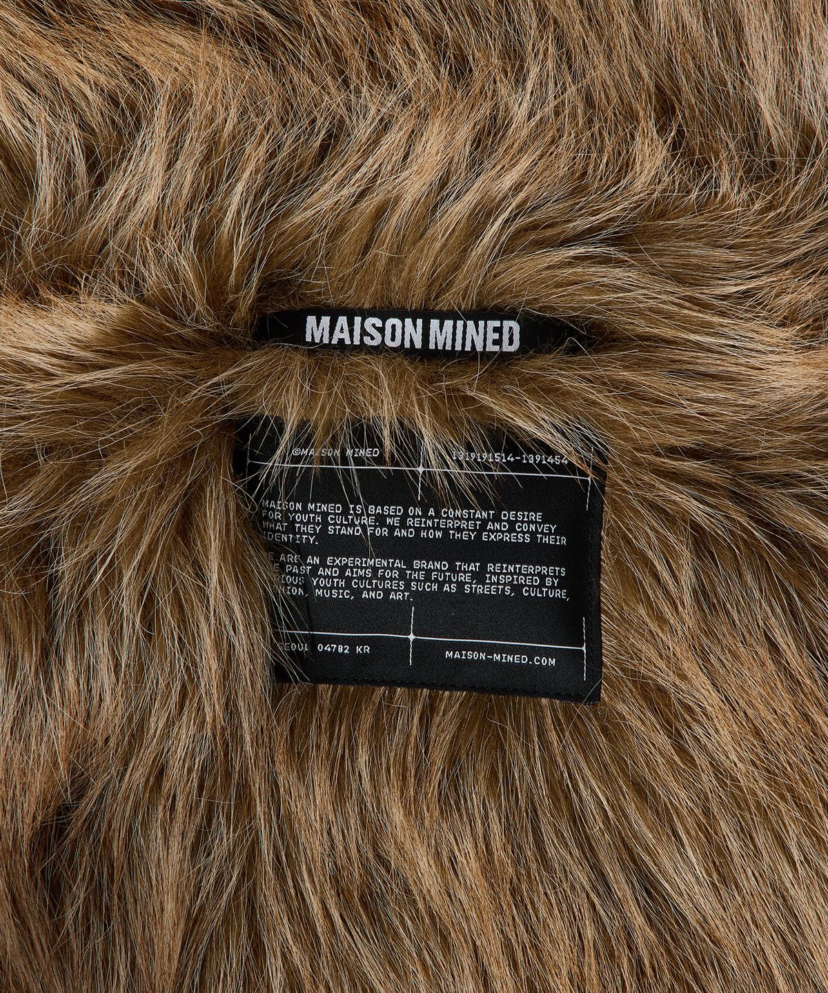 메종미네드(MAISON MINED) HIGH NECK FUR BOMBER NAVY