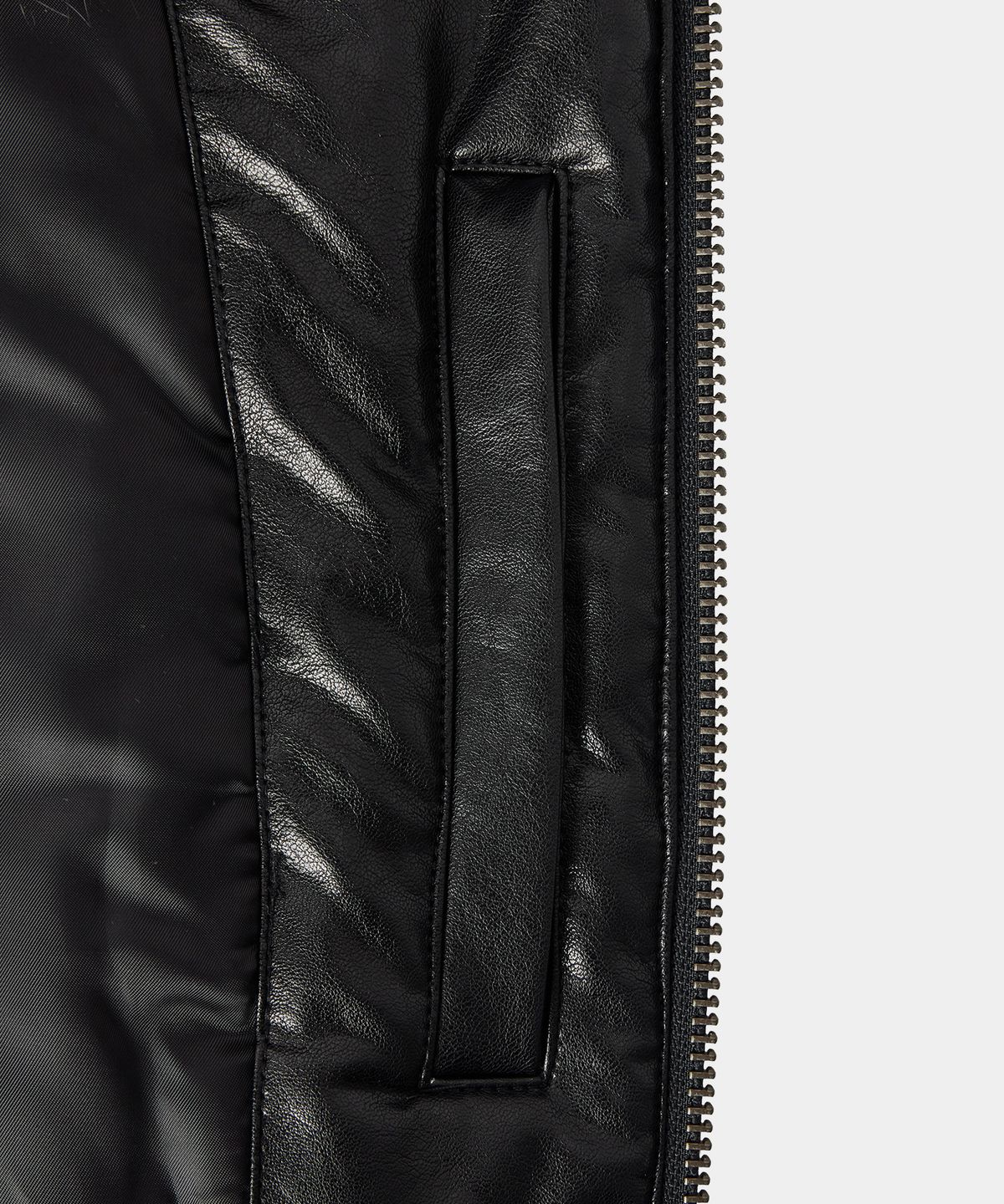 메종미네드(MAISON MINED) FUR-TRIMMED HOODED HEAVY JUMPER BLACK