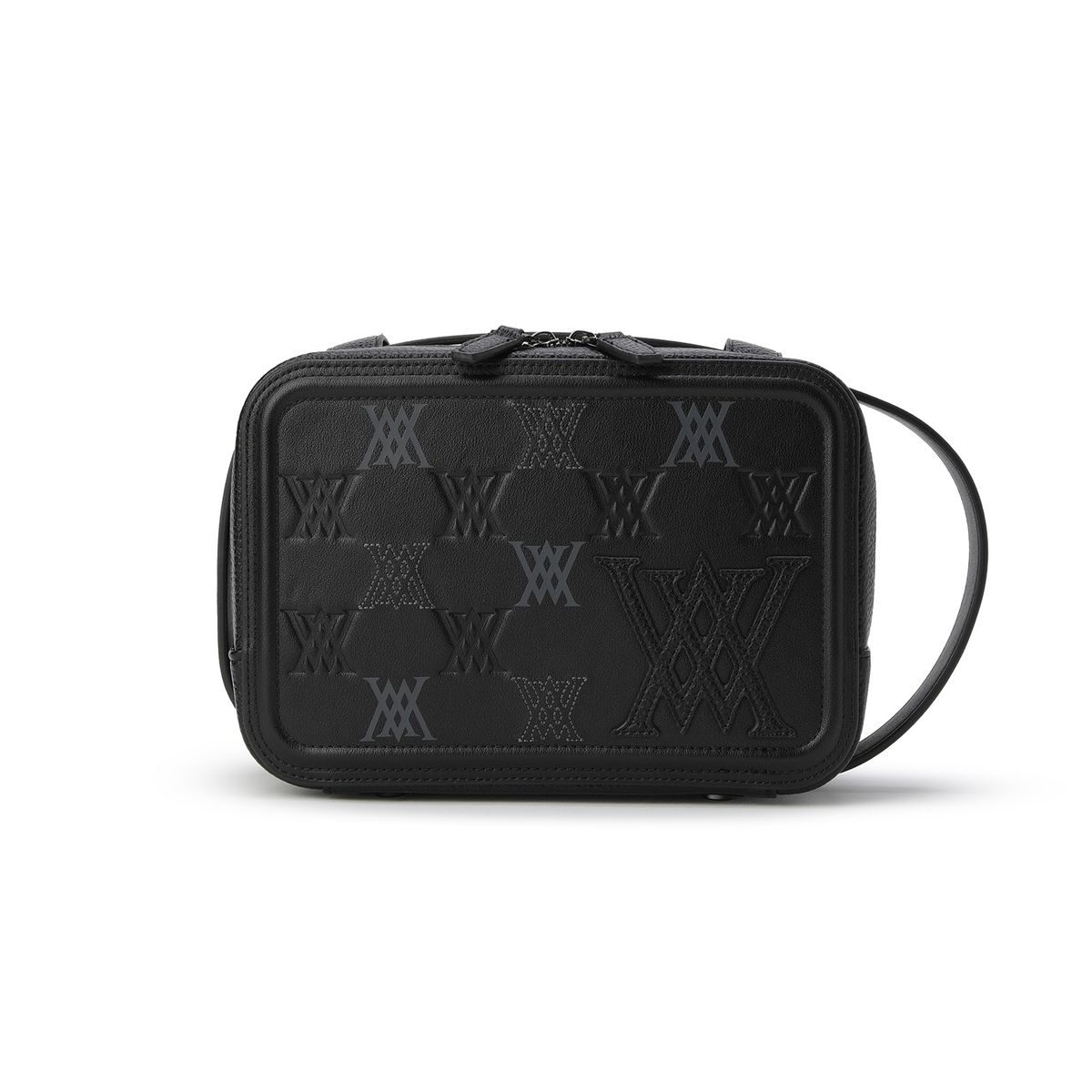 어뉴골프(ANEW GOLF) UNI LOGO STITCH SQUARE POUCH_BK