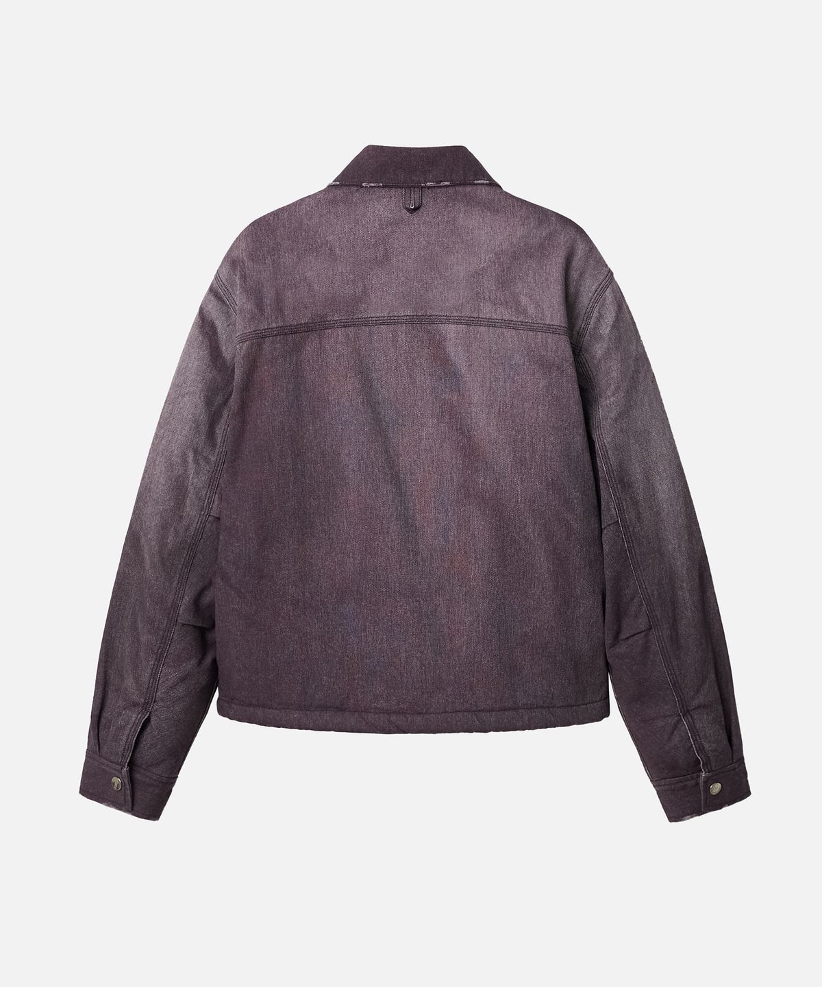 에르에르(ERER) Vintage Washed Fleece Lined Work Jacket Purple