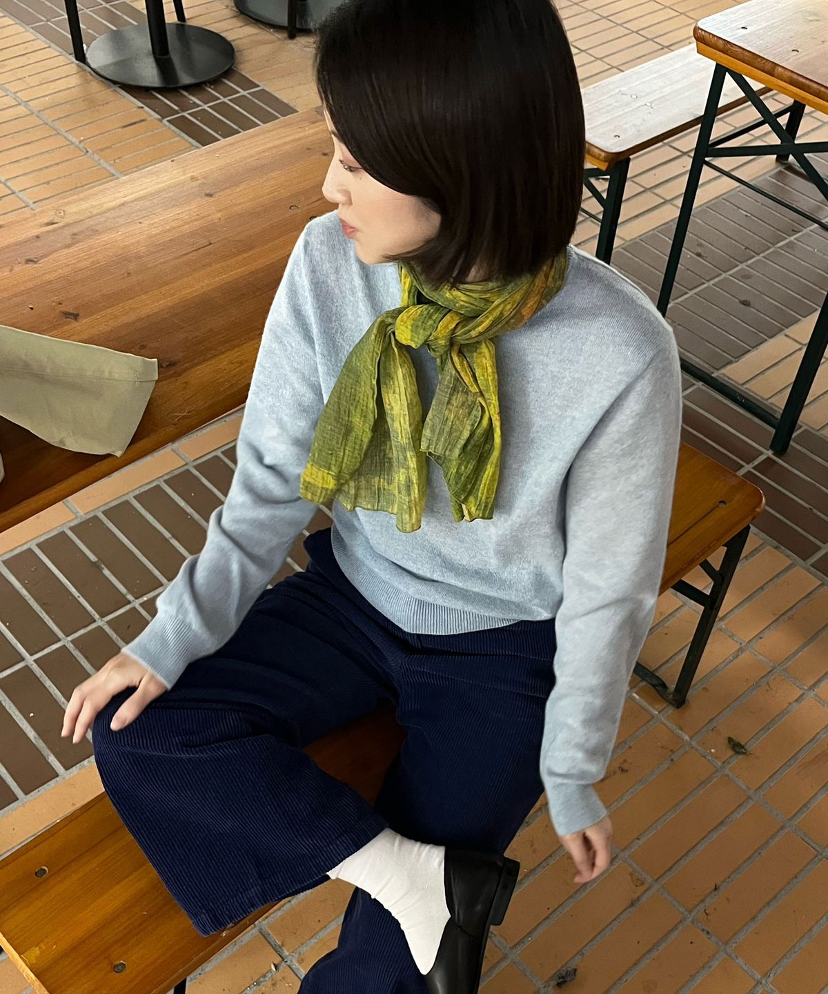 더니트컴퍼니(THEKNITCOMPANY) [스토커즈 콜라보](우먼) 파인 캐시미어 100 크루넥 2color