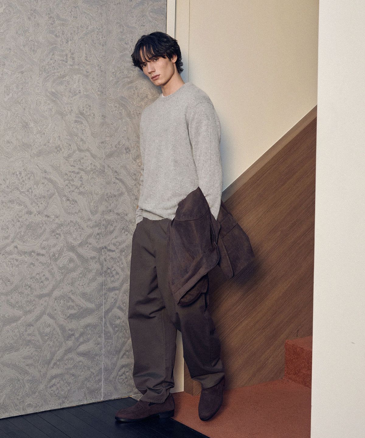 더니트컴퍼니(THEKNITCOMPANY) [스토커즈 콜라보] 파인 캐시미어 100 크루넥 2color