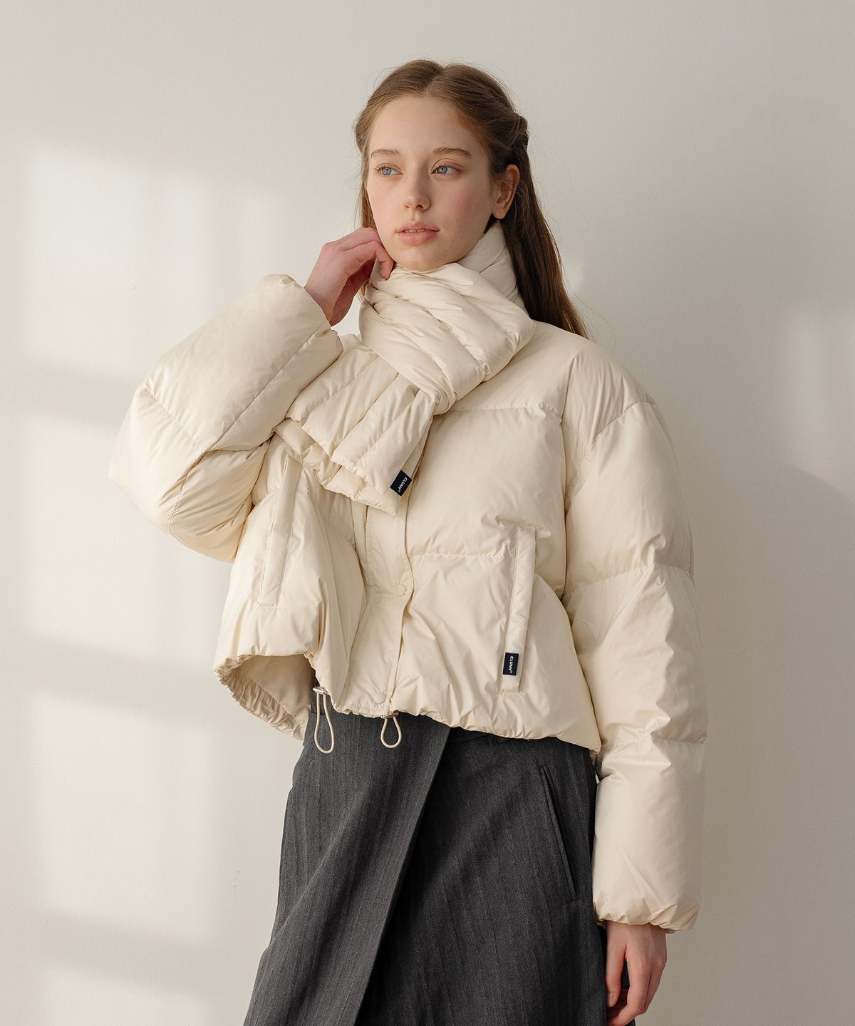클루니(CLUNY) [SET] Muffler + Padding - Cream