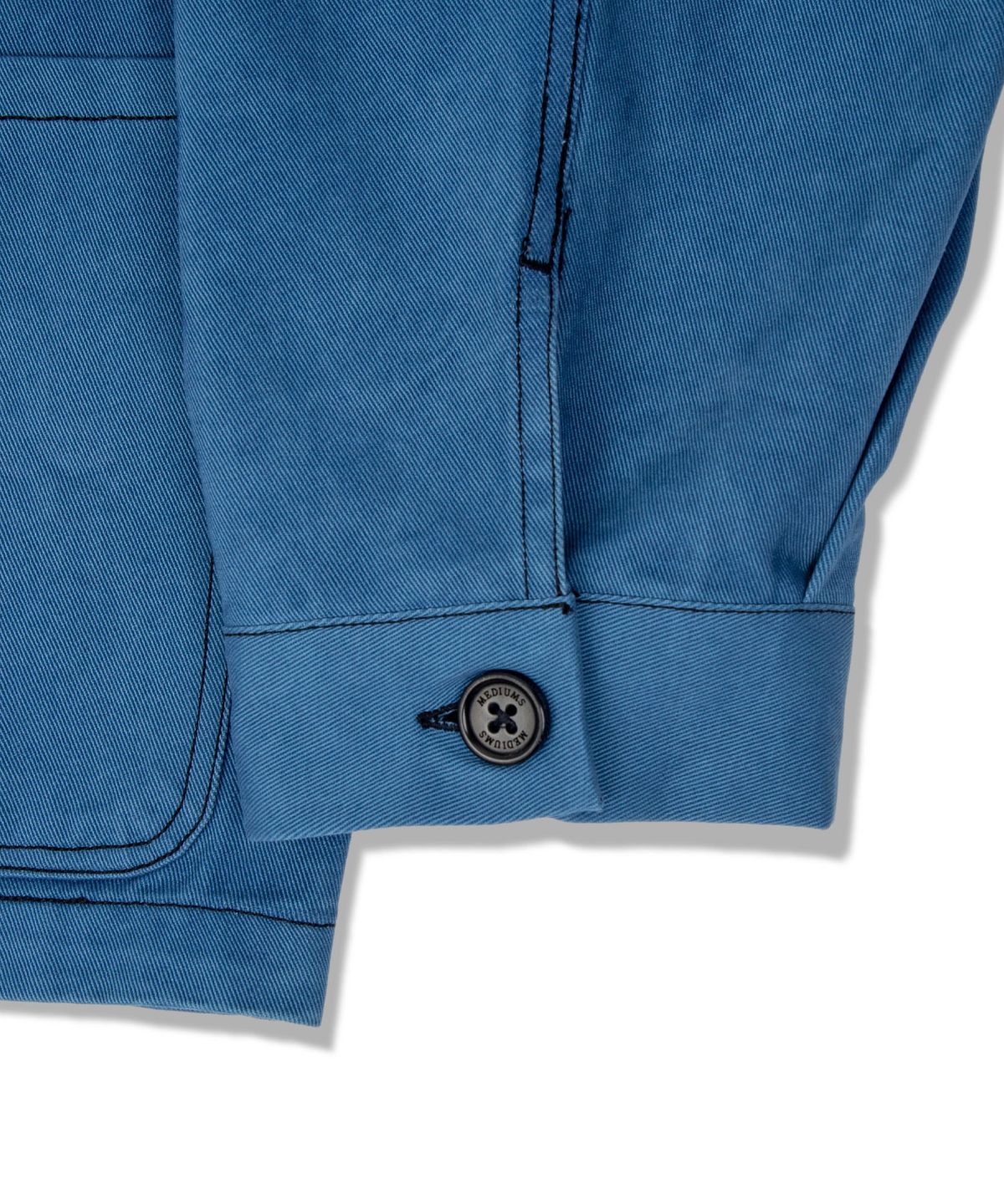 미디엄스(MEDIUMS) Washed Twill French Work Jacket - Blue (워시드 트윌 프렌치 워크 자켓 - 블루)