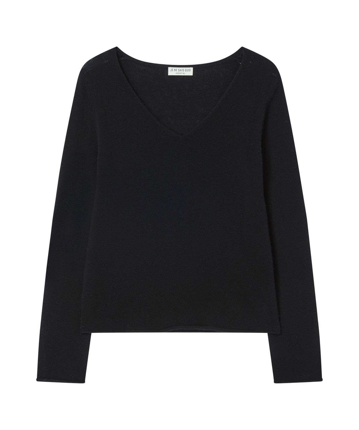 주느세콰(JE NE SAIS QUOI) [10 cashmere] 시어 크루넥 캐시미어 니트_블랙
