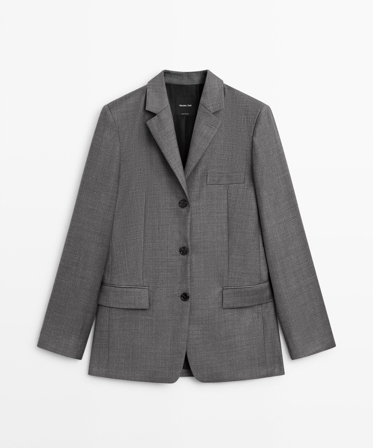 마시모두띠(MASSIMO DUTTI) 포켓 디테일 100% 울 수트 블레이저