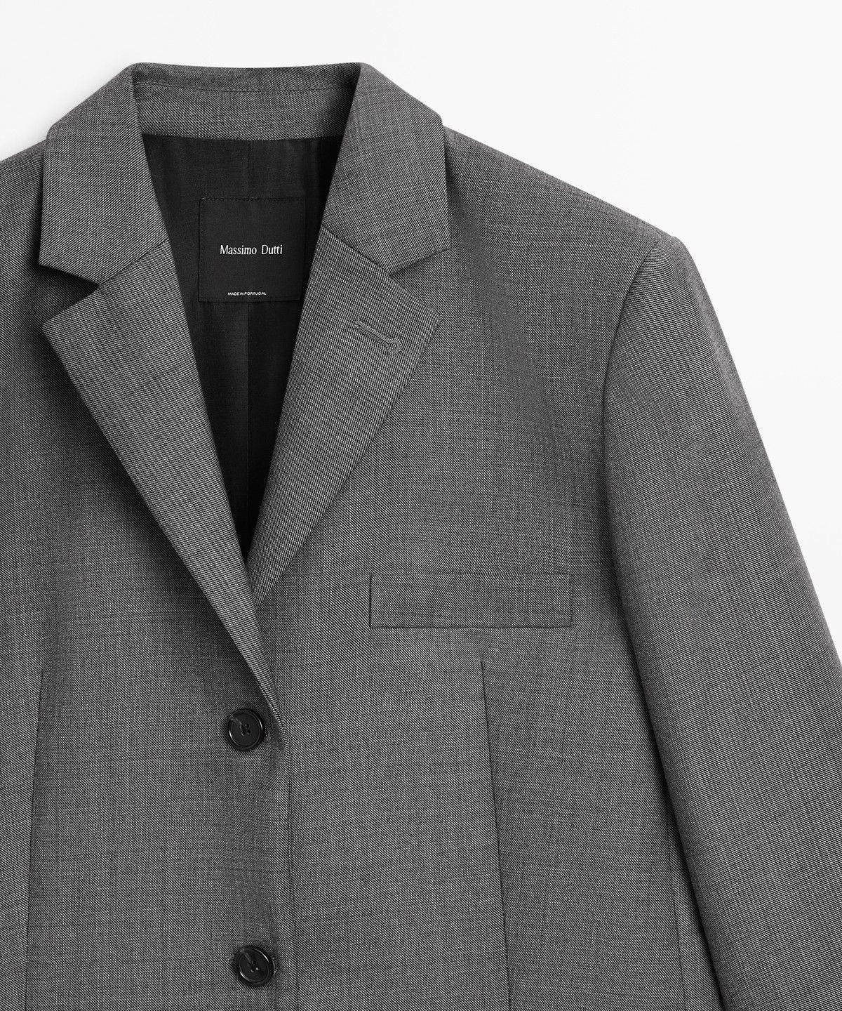마시모두띠(MASSIMO DUTTI) 포켓 디테일 100% 울 수트 블레이저