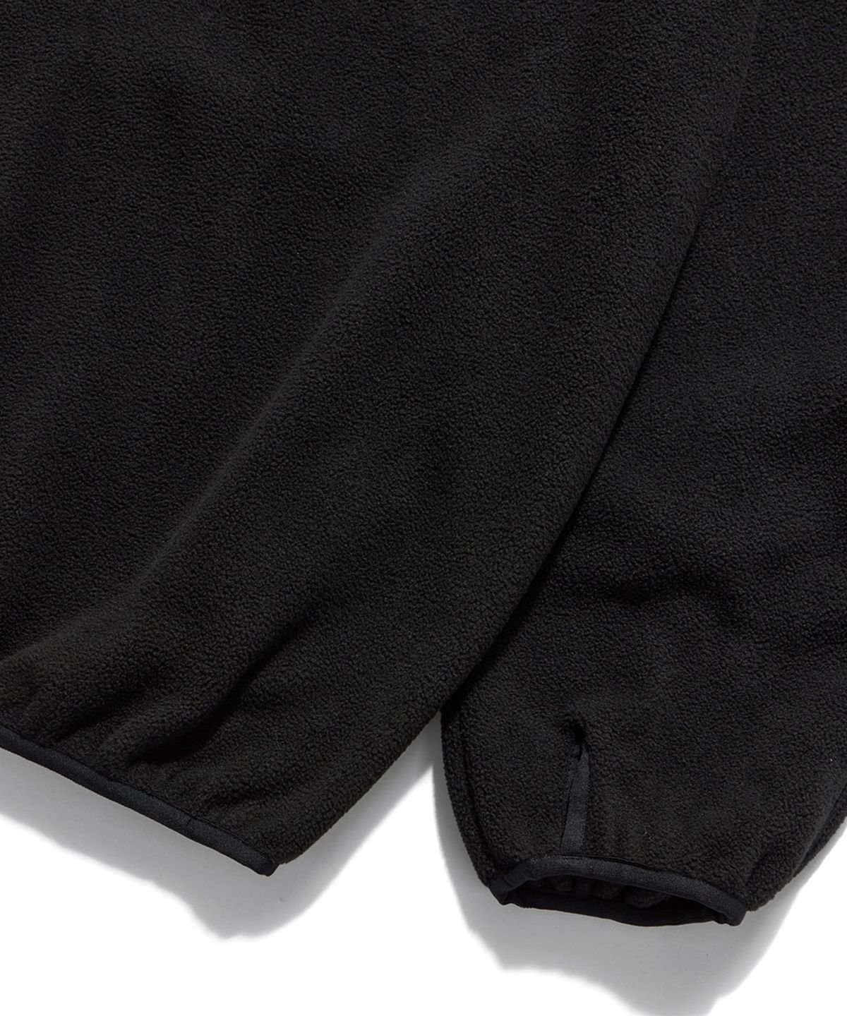 언어펙티드 에센셜(UNAFFECTED ESSENTIAL) FLEECE DOUBLE HALF ZIP PULLOVER / BLACK