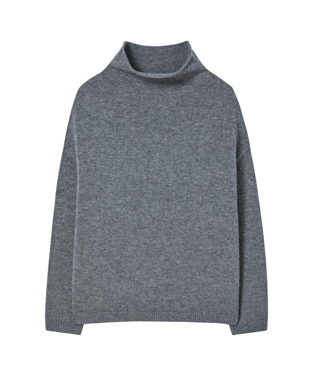 주느세콰(JE NE SAIS QUOI) [10 cashmere] 롤넥 캐시미어 니트_멜란지그레이