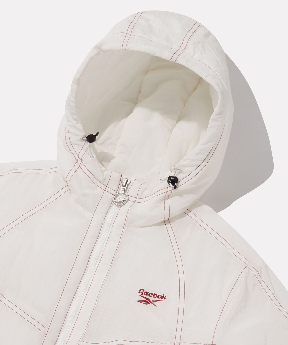 리복(REEBOK) 그리드 스티치 패딩 자켓 (W) - 오프 화이트
