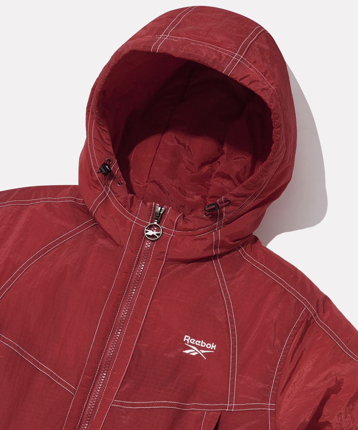 리복(REEBOK) 그리드 스티치 패딩 자켓 (W) - 다크 레드