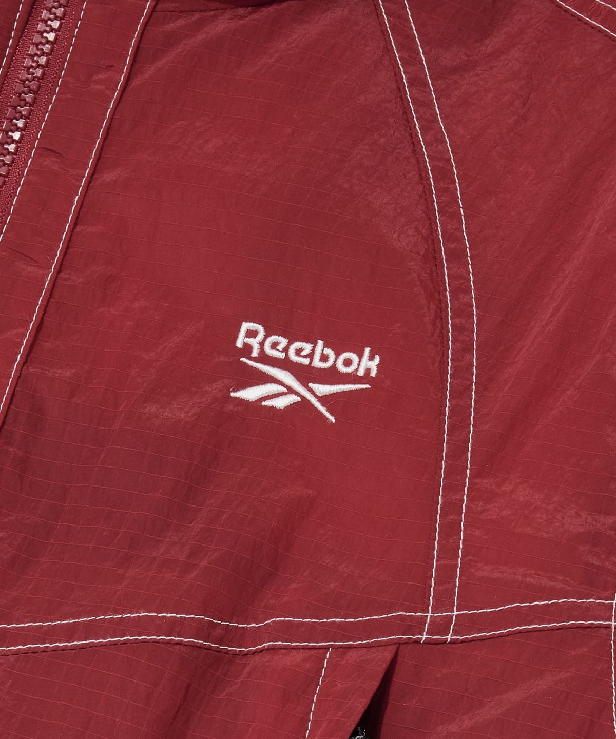 리복(REEBOK) 그리드 스티치 패딩 자켓 (W) - 다크 레드