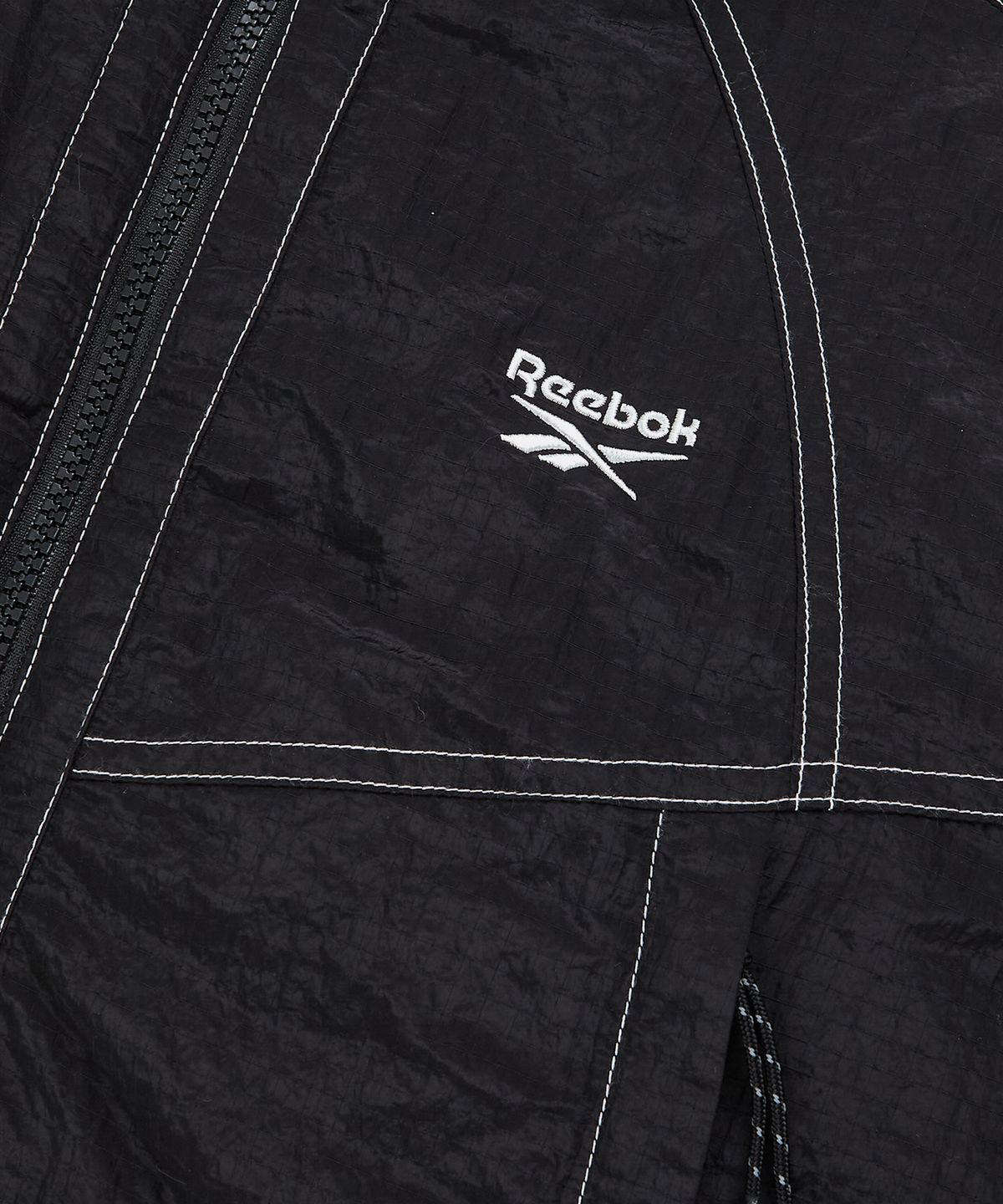 리복(REEBOK) 그리드 스티치 패딩 자켓 (W) - 블랙