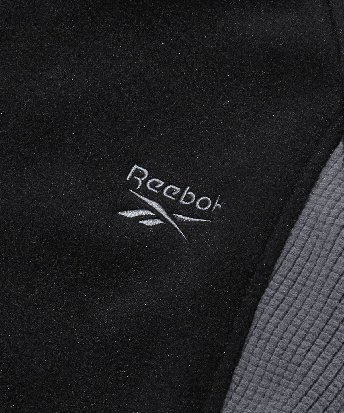 리복(REEBOK) 플리스 블록 후드 집업 - 블랙