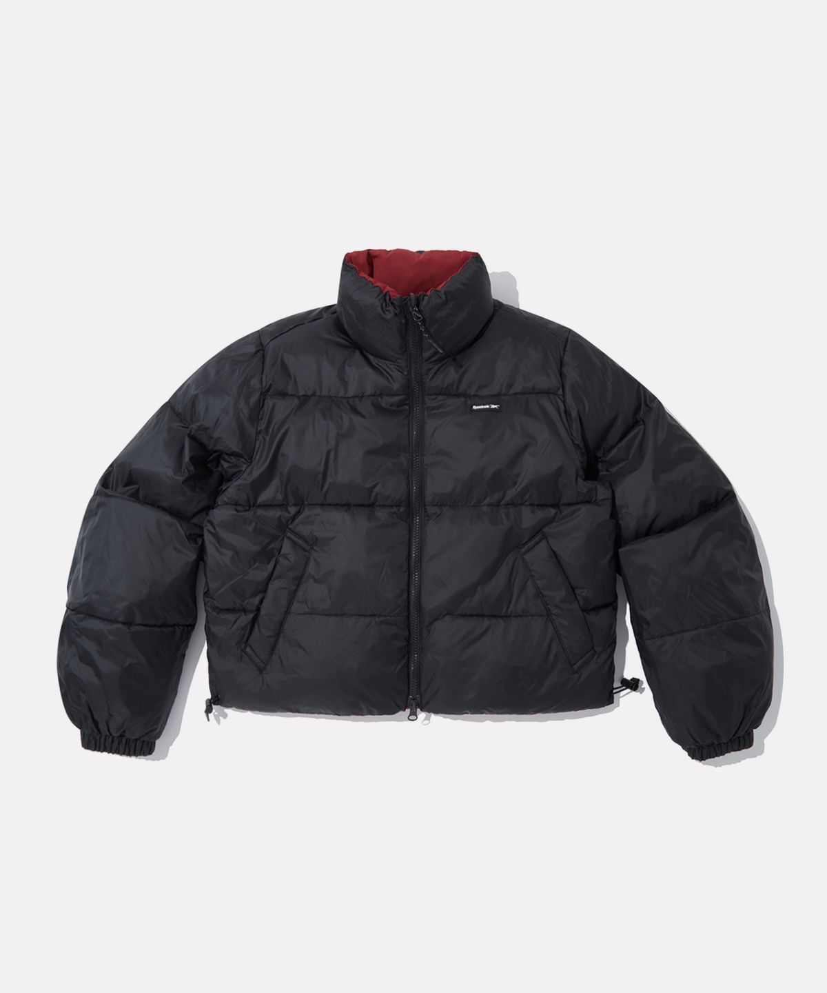 리복(REEBOK) 벡터 리버시블 패딩 (W) - 다크 레드:블랙