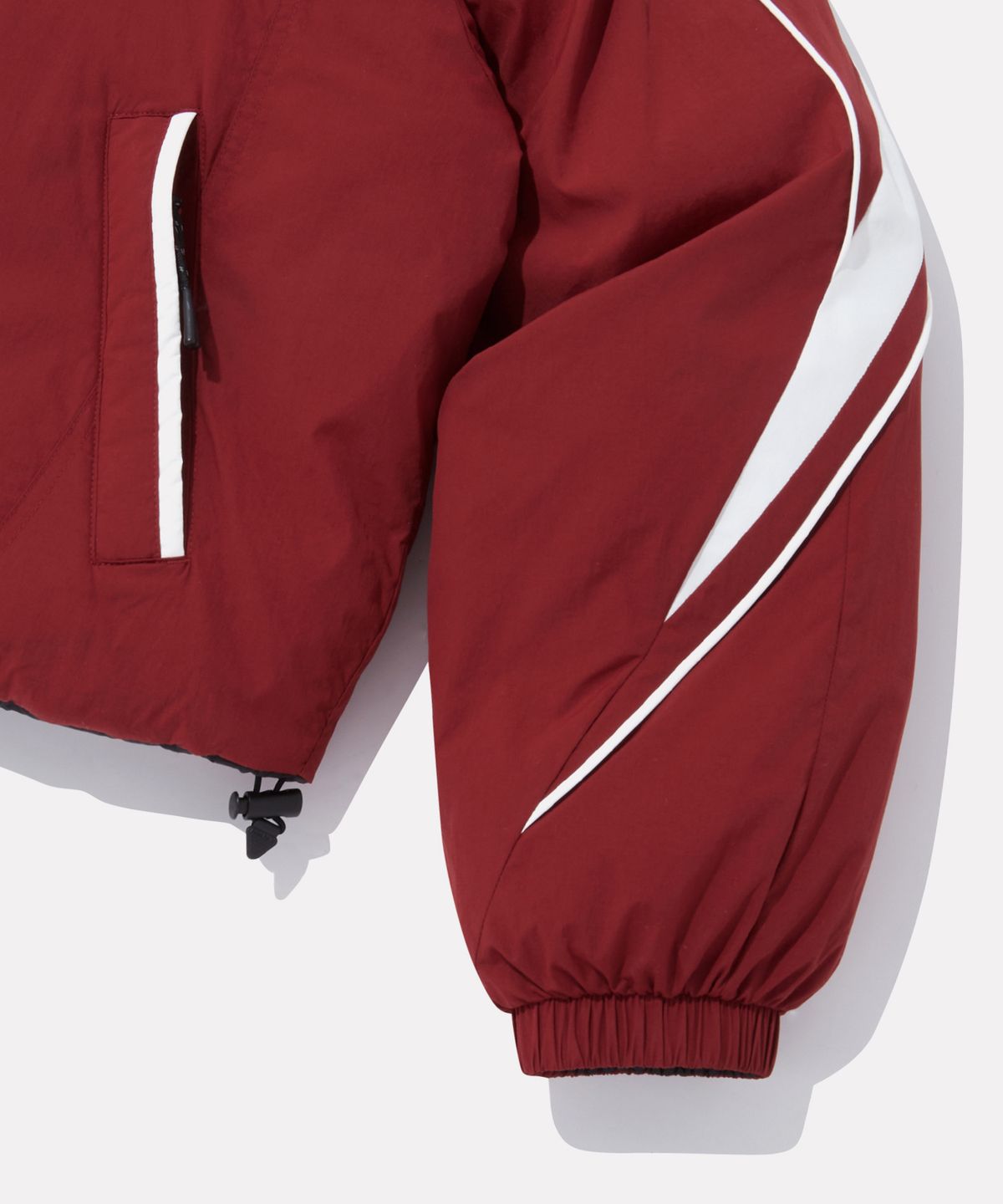 리복(REEBOK) 벡터 리버시블 패딩 (W) - 다크 레드:블랙