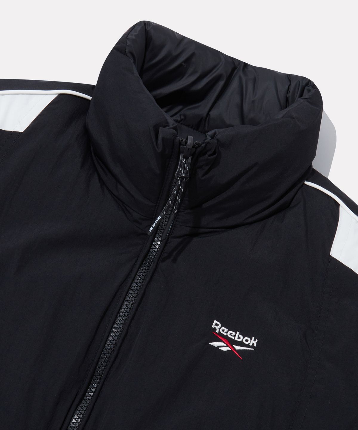 리복(REEBOK) 벡터 리버시블 패딩 (W) - 블랙:블랙
