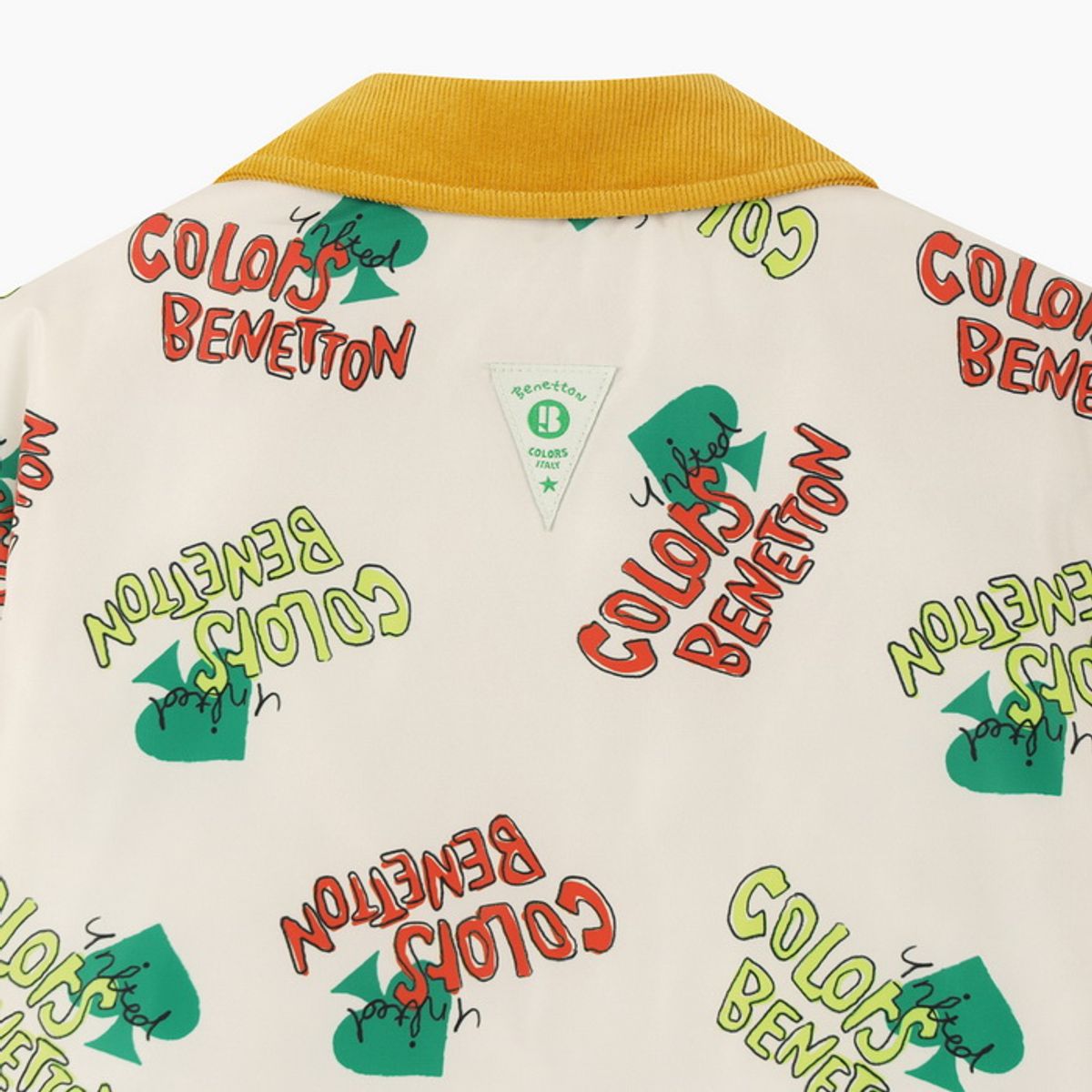 베네통키즈(BENETTONKIDS) 리버시블 그래픽 패딩 점퍼_QAPD02641IV