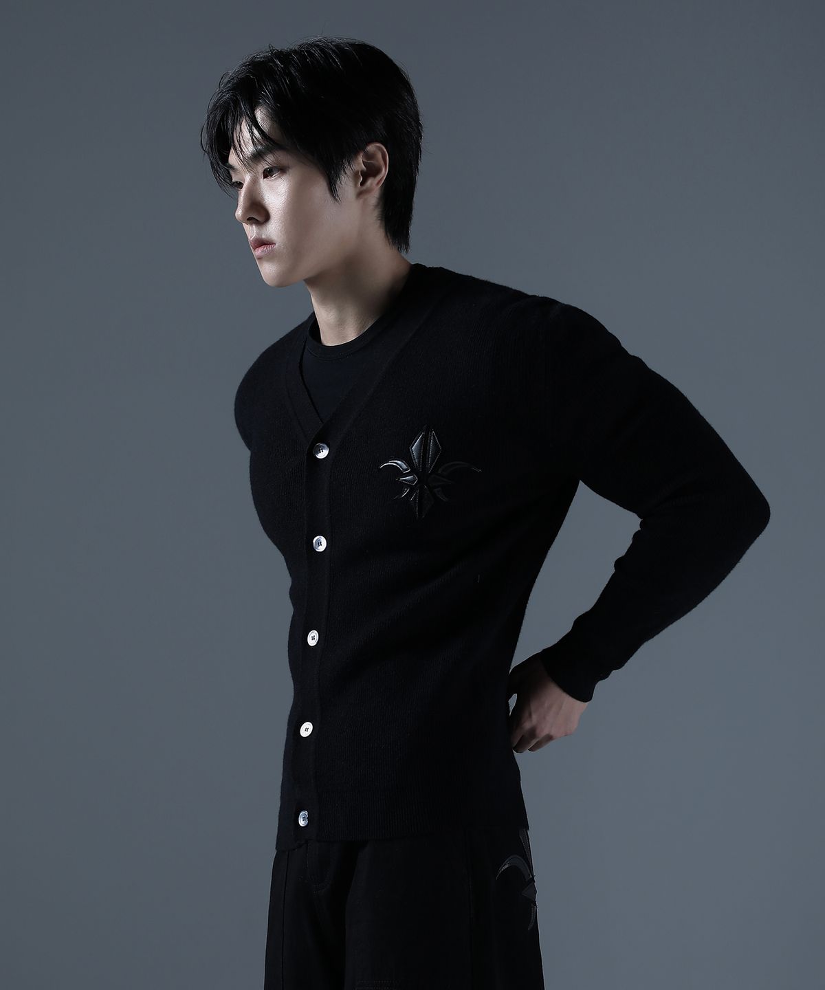 카미드(CARMID) 고어레더 가디건 [블랙]